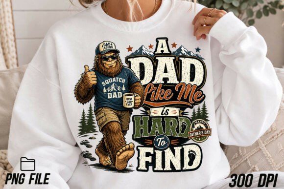 A Dad Like Me Bigfoot Father Day PNG: Creative Uses