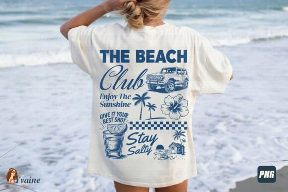 Capture Endless Summer Vibes with This Retro Beach PNG