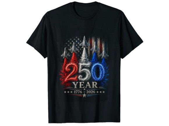 Celebrate the Semiquincentennial with a 250 Year USA 4th of July T-Shirt