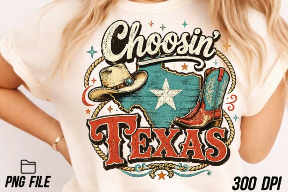 Choosin' Texas Tshirt: Country State PNG for Pride