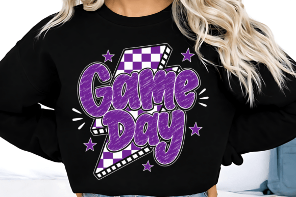 Game Day Purple Shirt PNG: A Bold Spirit Graphic