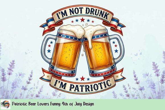 Humor Meets Holiday: The Patriotic Beer Lovers Design