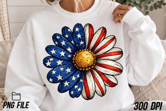 Patriotic Daisy PNG: A Floral Design for Every Occasion