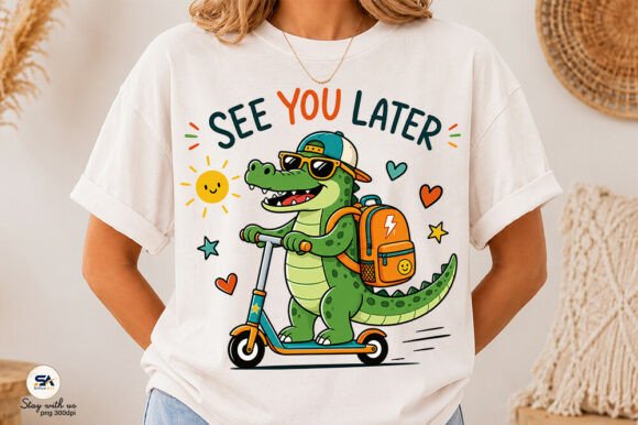 See You Later Gator PNG: A Playful Asset for School and Summer Designs