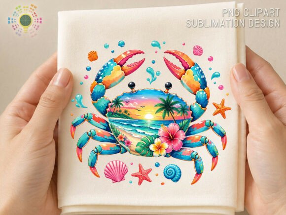 Summer Beach Crab: Infusing Tropical Energy into Your Designs